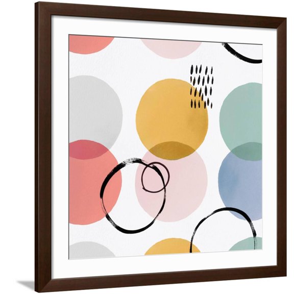 Art.com Colour Motion II Art Print by Isabelle Z, Brown Frame Wall Art, 38" x 38"