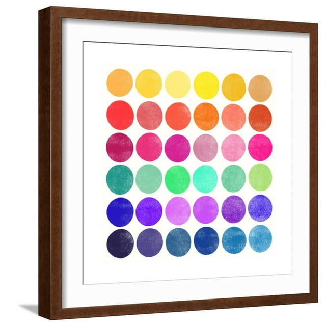 Art.com Colourplay 6 Giclee Print by Garima Dhawan, Brown Frame Wall Art, 21" x 21"