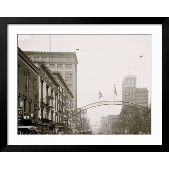 Art.com Columbus, Ohio, High St. North from State Photo, Black Frame Wall Art, 40" x 32"