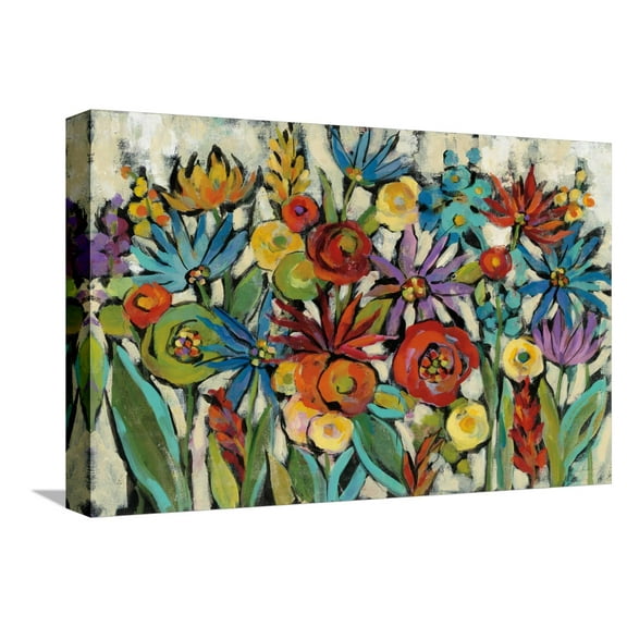 Art.com Confetti Floral I Stretched Canvas Print Wall Art by Silvia Vassileva, 18" x 12"