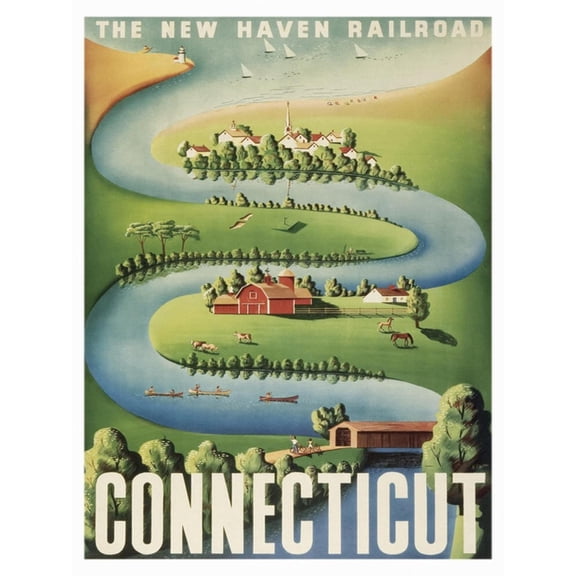 Art.com Connecticut Art Print, 12" x 16"