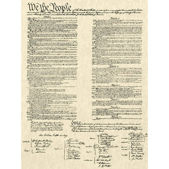 Art.com Constitution Document Art Print by Continental Congress, 24" x 32"