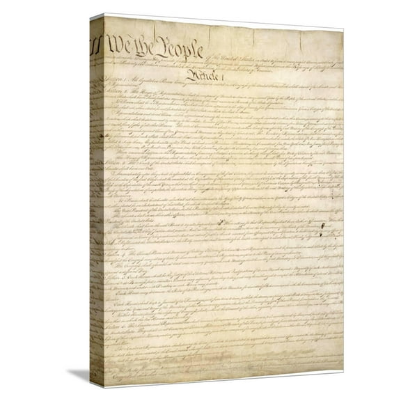 Art.com Constitution of the United States Stretched Canvas Print Wall Art, 12" x 16"