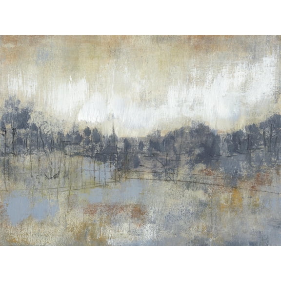 Art.com Cool Grey Horizon I Art Print by Jennifer Goldberger, 24" x 18"