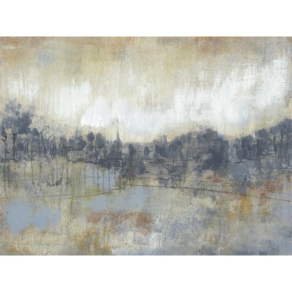 Art.com Cool Grey Horizon I Art Print by Jennifer Goldberger, 32" x 24"
