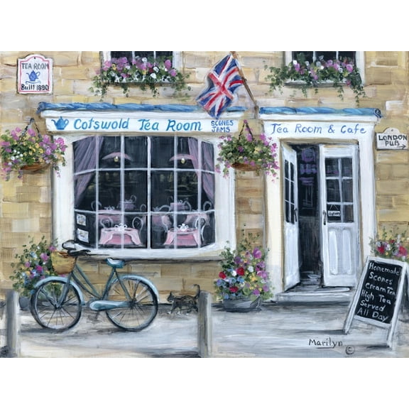 Art.com Cotswold Tea Art Print by Marilyn Dunlap, 16" x 12"