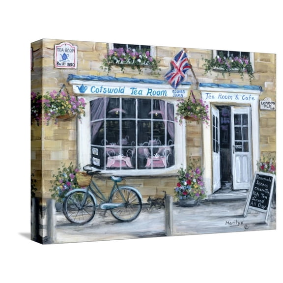 Art.com Cotswold Tea Stretched Canvas Print Wall Art by Marilyn Dunlap, 16" x 12"