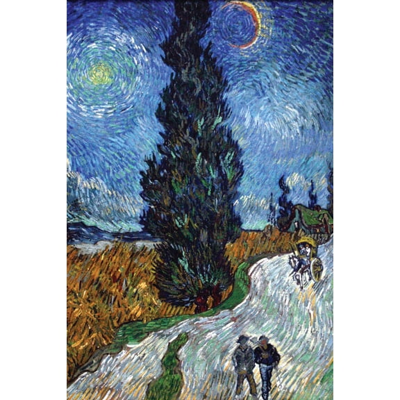 Art.com Country Road In Provence By Night Art Print by Vincent van Gogh, 12" x 18"
