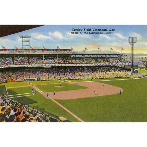 Art.com Crosley Field, Cincinnati, Ohio Art Print, 24" x 16"