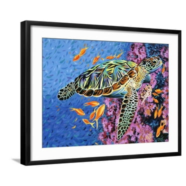 Art.com Cruising Along II Art Print by Carolee Vitaletti, Black Frame Wall Art, 29" x 23"