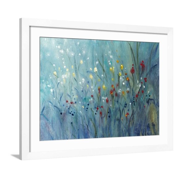 Art.com Custom Bue Vision I (SM) Art Print by Tim OToole, White Frame Wall Art, 40" x 32"