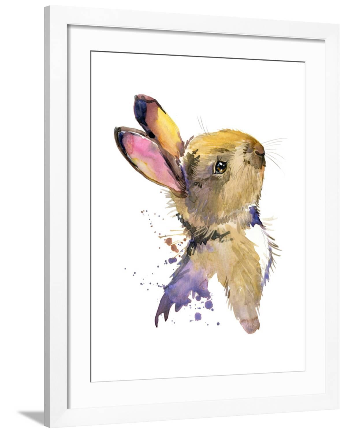 Cute Rabbit 2145 Art.com Cute Rabbit. Hare. Watercolor Illustration. Forest Animal. Art ...