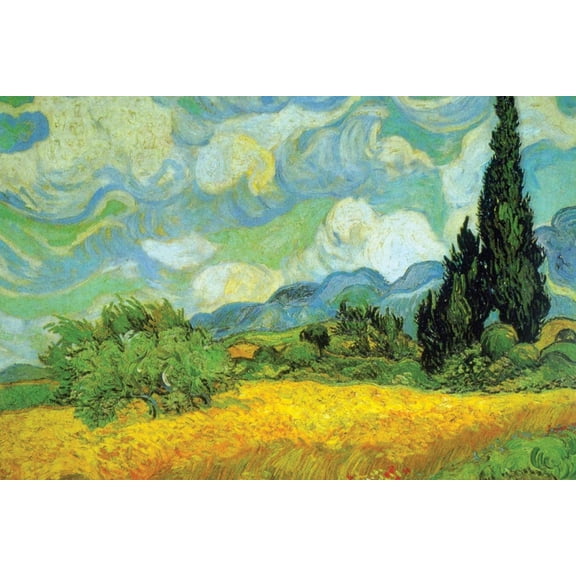 Art.com Cypresses Art Print by Vincent van Gogh, 18" x 12"