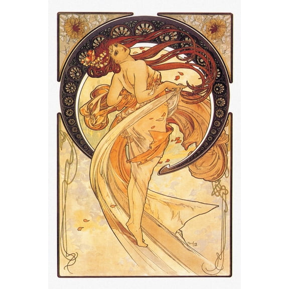 Art.com Dance Art Print by Alphonse Mucha, 16" x 24"