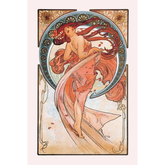 Art.com Dance Art Print by Alphonse Mucha, 24" x 36"