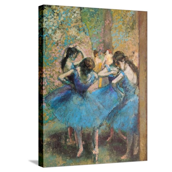Art.com Dancers in Blue, c.1895 Stretched Canvas Print Wall Art by Edgar Degas, 18" x 24"
