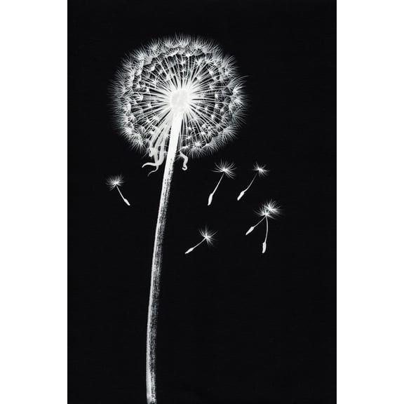 Art.com Dandelion Watercolor Painted Image Art Print by Surovtseva, 16" x 24"