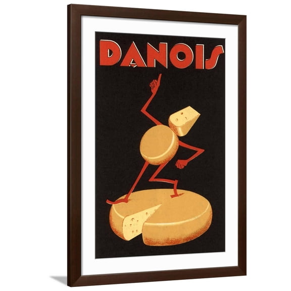 Art.com Danois Cheese Art Print, Brown Frame Wall Art, 32" x 44"