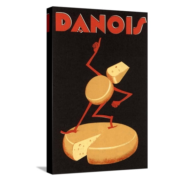 Art.com Danois Cheese Stretched Canvas Print Wall Art, 12" x 18"