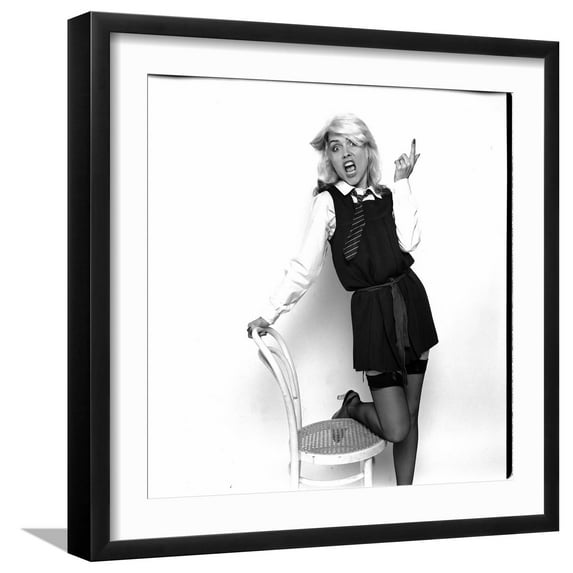 Art.com Debbie Harry Blondie Singer Dressed as Schoolgirl 1978 Photographic Print, Black Frame Wall Art, 21" x 21"