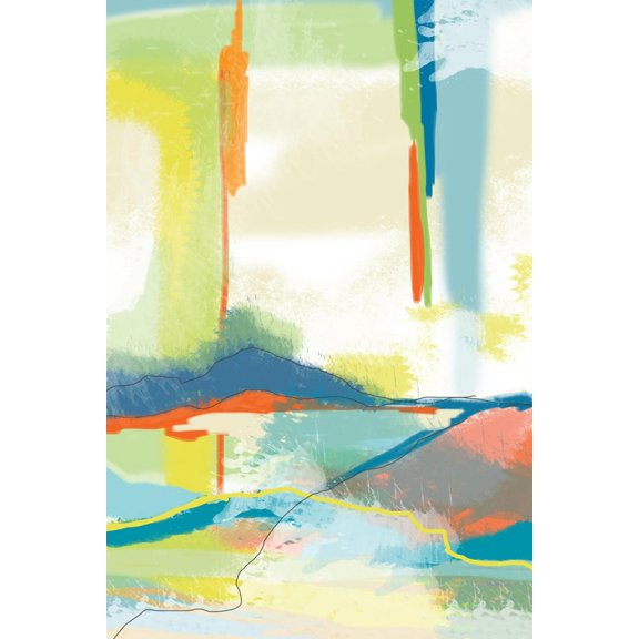 Art.com Deconstructed Landscape 4 Art Print by Jan Weiss, 24" x 36"