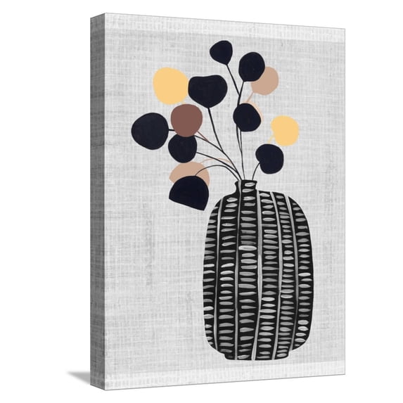 Art.com Decorated Vase with Plant III Stretched Canvas Print Wall Art by Melissa Wang, 12" x 16"