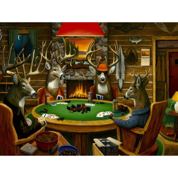 Art.com Deer Camp Art Print by Leo Stans, 16" x 12"