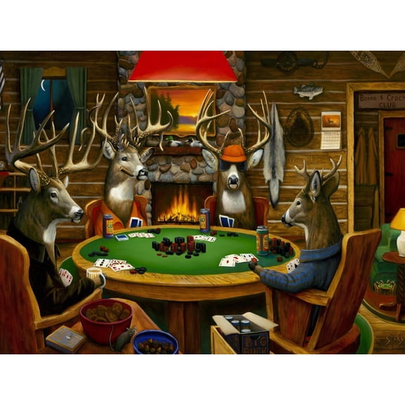 Art.com Deer Camp Art Print by Leo Stans, 24" x 18"