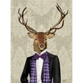 thumbnail image 1 of Art.com Deer in Evening Suit, Portrait Art Print by Fab Funky, 12" x 16", 1 of 3