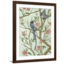 Art.com Delicate Chinoiserie I Art Print by Melissa Wang, Brown Frame Wall Art, 32" x 40"