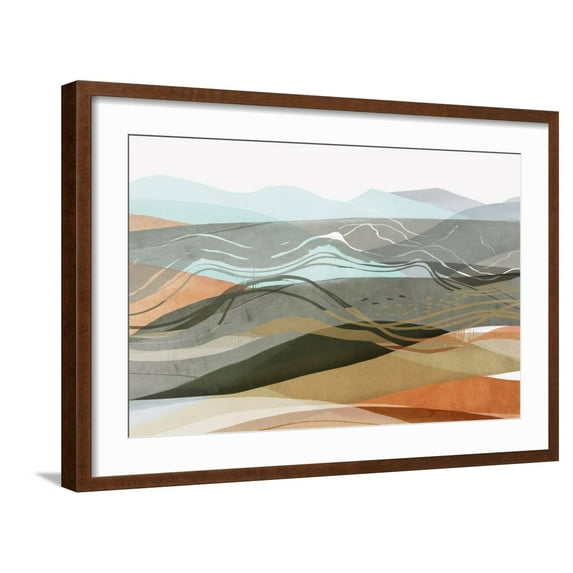 Art.com Desert Dunes II Art Print, Brown Frame Wall Art, 29" x 21"