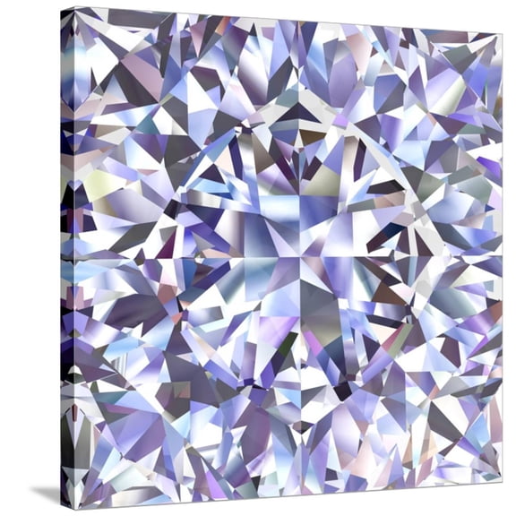 Art.com Diamond Geometric Pattern Of Colored Brilliant Triangles Stretched Canvas Print Wall Art by oneo, 30" x 30"
