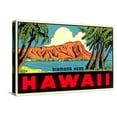 thumbnail image 1 of Art.com Diamond Head from Waikiki Beach, Hawaii Stretched Canvas Print Wall Art, 24" x 16", 1 of 4