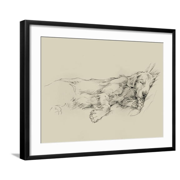 Art.com Dog Days III Art Print by Ethan Harper, Black Frame Wall Art, 29" x 23"