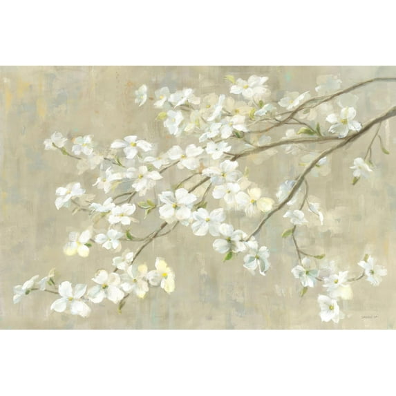 Art.com Dogwood in Spring Neutral Crop Art Print by Danhui Nai, 36" x 24"