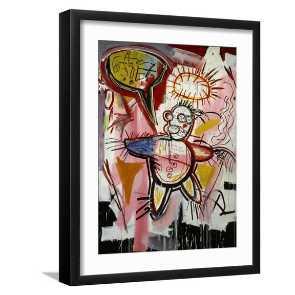 Art.com Donut Revenge Giclee Print by Jean-Michel Basquiat, Black Frame Wall Art, 17" x 21"