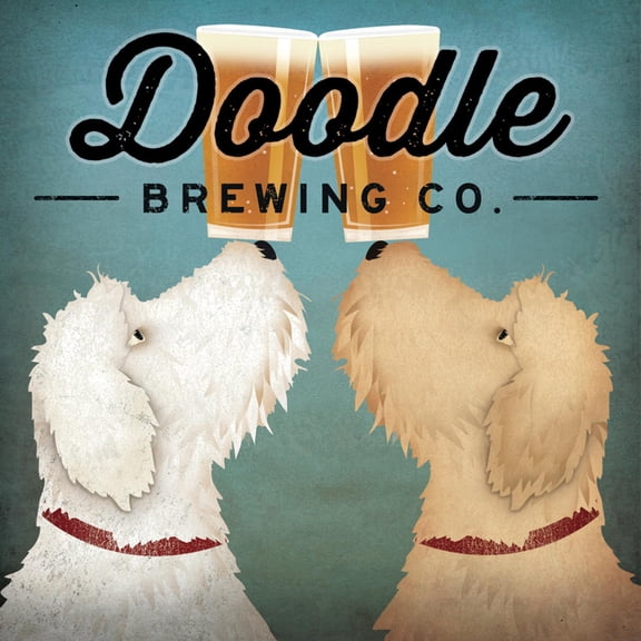 Art.com Doodle Beer Double Art Print by Ryan Fowler, 16" x 16"
