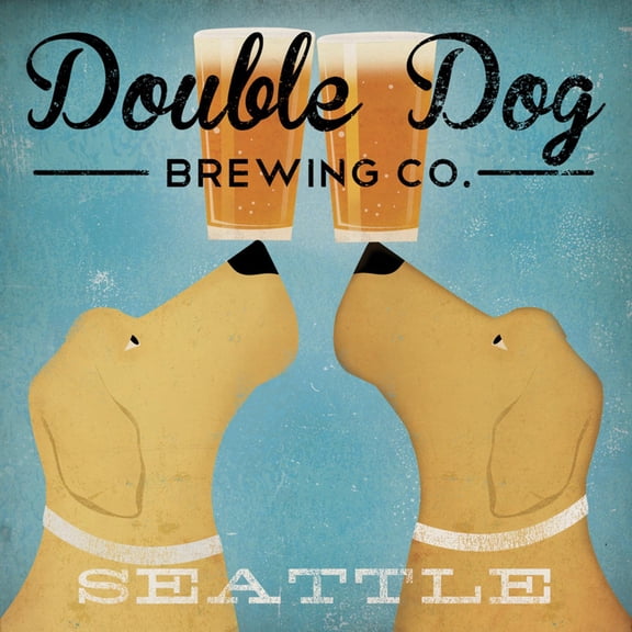 Art.com Double Dog Brewing Co Seattle Art Print by Ryan Fowler, 16" x 16"