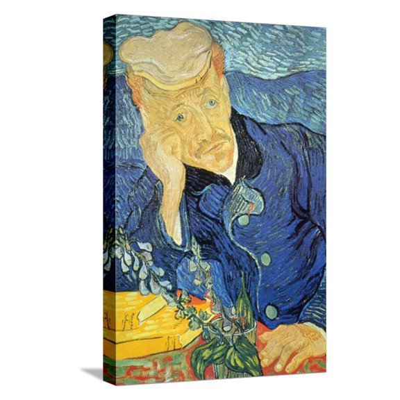 Art.com Dr. Paul Gachet Stretched Canvas Print Wall Art by Vincent van Gogh, 12" x 18"