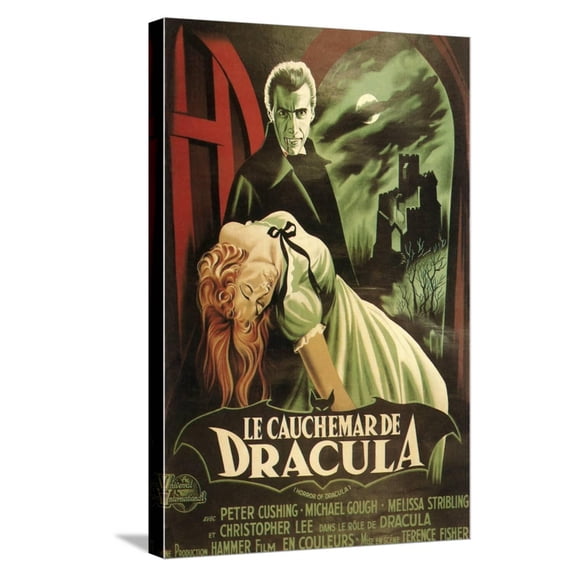 Art.com Dracula Movie Poster Stretched Canvas Print Wall Art, 16" x 24"