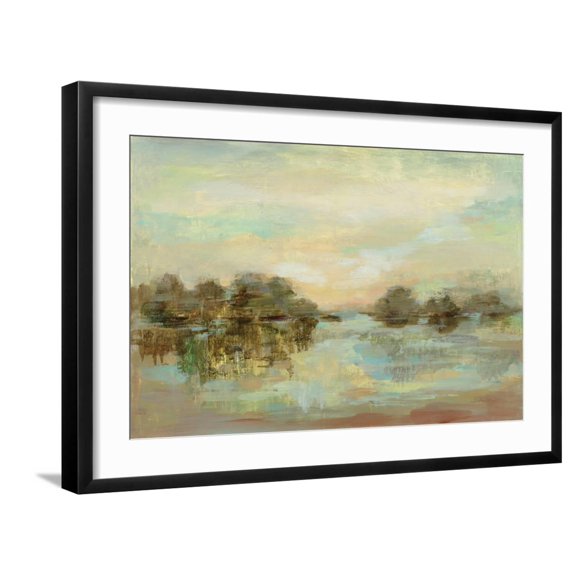 Art.com Dreamy Lake Art Print by Silvia Vassileva, Black Frame Wall Art, 29" x 21"