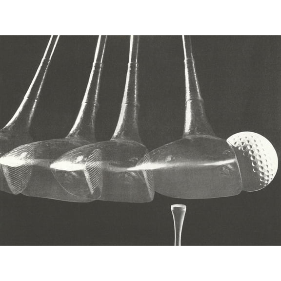 Art.com Driver Hitting Ball Off Tee Art Print, 24" x 18"