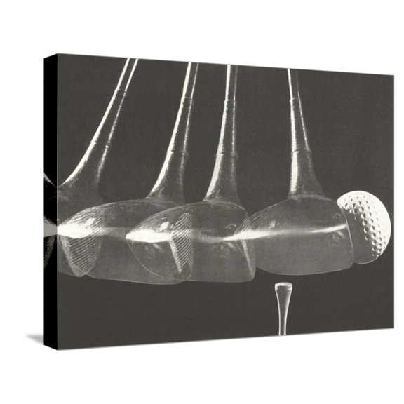 Art.com Driver Hitting Ball Off Tee Stretched Canvas Print Wall Art, 24" x 18"