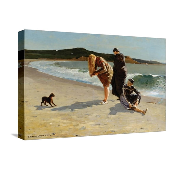 Art.com Eagle Head, Manchester, Massachusetts at High Tide Stretched Canvas Print Wall Art by Winslow Homer, 18" x 12"