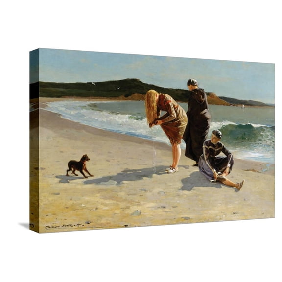 Art.com Eagle Head, Manchester, Massachusetts at High Tide Stretched Canvas Print Wall Art by Winslow Homer, 24" x 16"