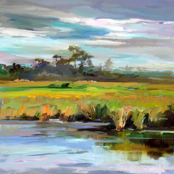 Art.com Early Evening Art Print by Carol Hallock, 24" x 24"