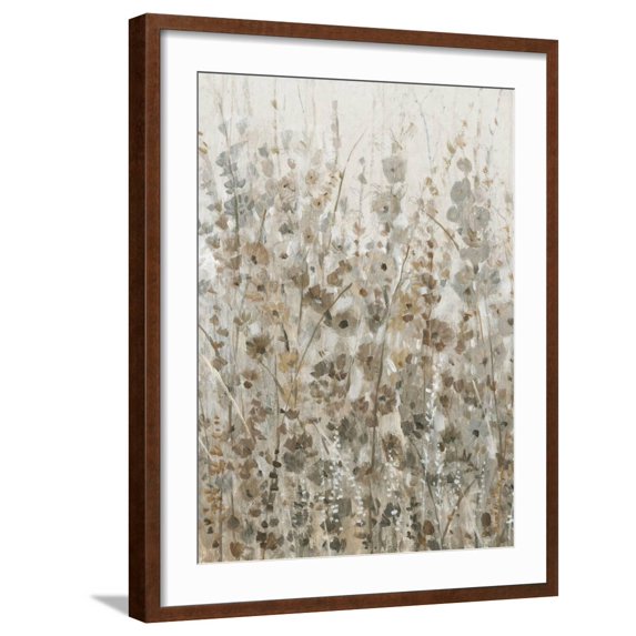 Art.com Early Fall Flowers I Art Print by Tim O'toole, Brown Frame Wall Art, 23" x 29"