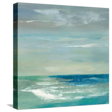 Art.com Early Morning Waves I Stretched Canvas Print Wall Art by Silvia Vassileva, 16" x 16"