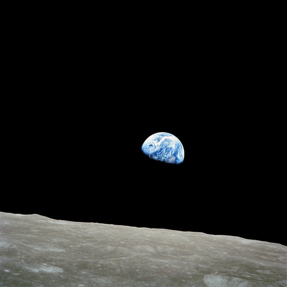 Art.com Earthrise Over Moon, Apollo 8 Premium Photographic Print, 16" x 16"