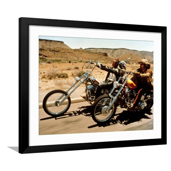 Art.com Easy Rider, Peter Fonda, Dennis Hopper, 1969 Photo, Black Frame Wall Art, 40" x 32"
